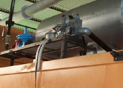 Gas train installation on 500 KVa Greaves
